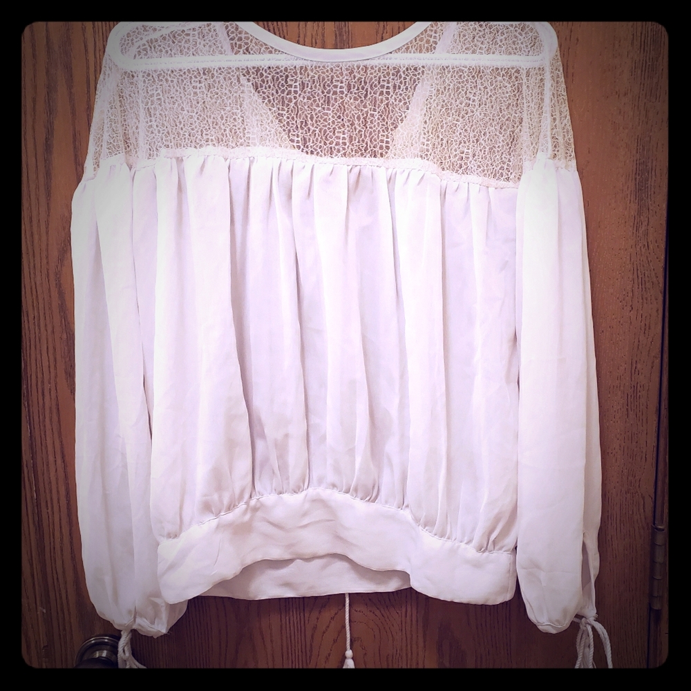 Sheer long sleeve top